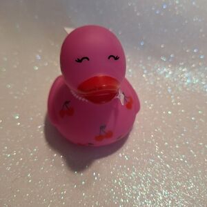 Pink Rubber Duck with Cherry Design New